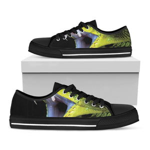 Atheris Nitschei Snake Print Black Low Top Sneakers