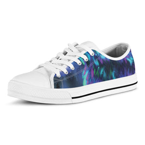 Aurora Howling Wolf Spirit Print White Low Top Sneakers