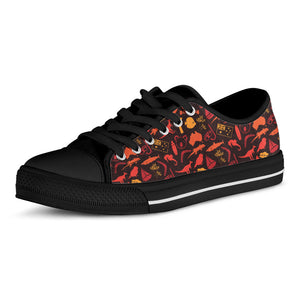 Australia Country Pattern Print Black Low Top Sneakers