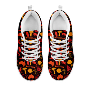 Australia Country Pattern Print White Running Shoes