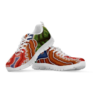 Australian Aboriginal Art Print White Running Shoes