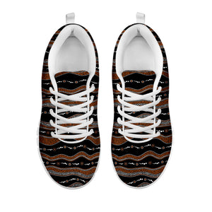 Australian Aboriginal Indigenous Print White Running Shoes
