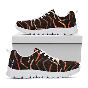 Australian Boomerang Pattern Print White Running Shoes