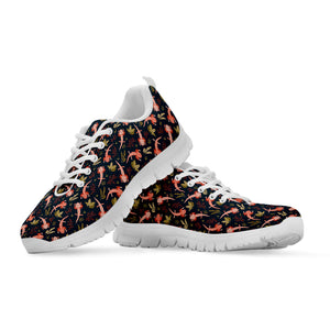 Baby Axolotl Pattern Print White Running Shoes