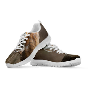 Barn Owl Print White Running Shoes