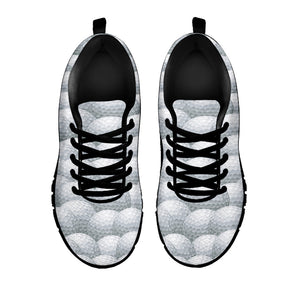 Big Golf Ball Pattern Print Black Running Shoes