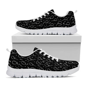 Black And White Balloon Pattern Print White Running Shoes