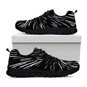 Black And White Lightspeed Print Black Running Shoes