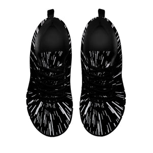 Black And White Lightspeed Print Black Running Shoes