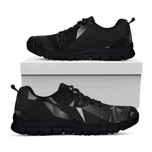 Black Diamond Print Black Running Shoes