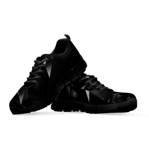 Black Diamond Print Black Running Shoes