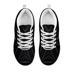 Black Kaleidoscope Print White Running Shoes