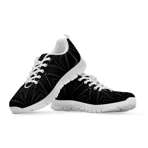 Black Kaleidoscope Print White Running Shoes
