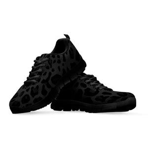 Black Leopard Print Black Running Shoes