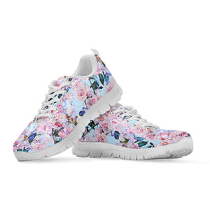Blossom Floral Flower Pattern Print White Running Shoes