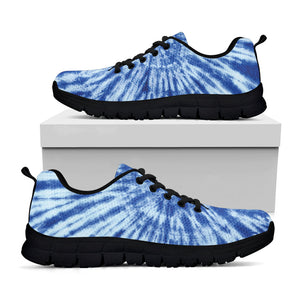 Blue Tie Dye Print Black Running Shoes