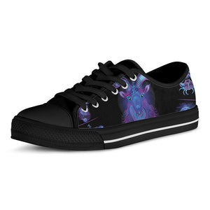 Capricorn And Astrological Signs Print Black Low Top Sneakers