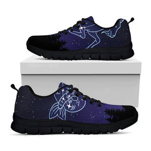 Capricorn Constellation Print Black Running Shoes