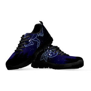 Capricorn Constellation Print Black Running Shoes