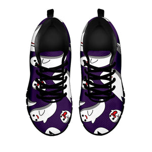 Cartoon Ghost Pattern Print Black Running Shoes