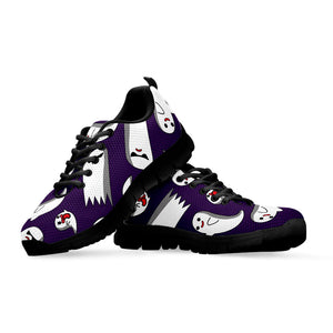 Cartoon Ghost Pattern Print Black Running Shoes