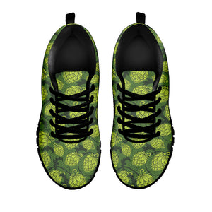 Cartoon Hop Cone Pattern Print Black Running Shoes