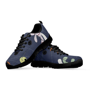 Cartoon Voodoo Doll Print Black Running Shoes