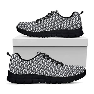 Chainmail Print Black Running Shoes