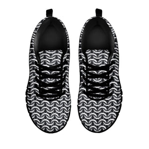Chainmail Print Black Running Shoes