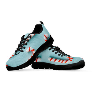 Christmas Candy Candies Pattern Print Black Running Shoes
