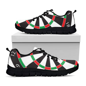 Classic Dartboard Print Black Running Shoes