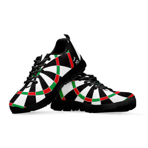 Classic Dartboard Print Black Running Shoes