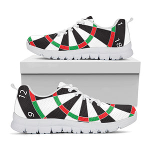 Classic Dartboard Print White Running Shoes