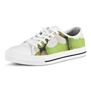 Coconut 3D Print White Low Top Sneakers