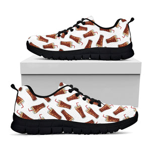 Cola Pattern Print Black Running Shoes