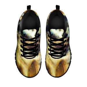 Cosmic Wolf Portrait Print Black Running Shoes