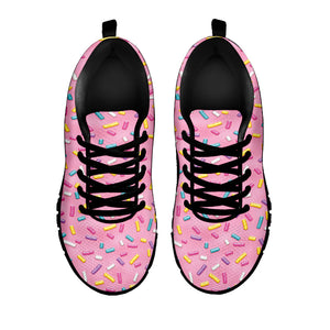 Cute Candy Pattern Print Black Running Shoes