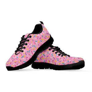 Cute Candy Pattern Print Black Running Shoes