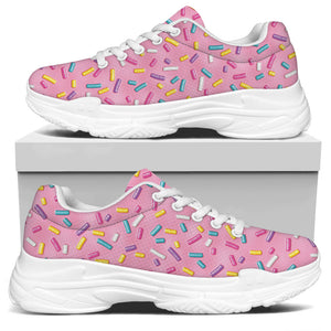 Cute Candy Pattern Print White Chunky Shoes