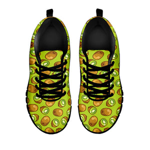 Cute Kiwi Pattern Print Black Running Shoes