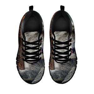 Cute Koala Print Black Running Shoes