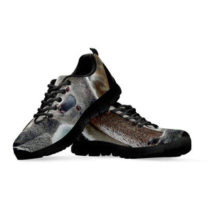 Cute Koala Print Black Running Shoes