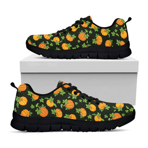 Cute Pumpkin Pattern Print Black Running Shoes