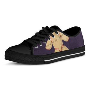 Cute Voodoo Doll Print Black Low Top Sneakers