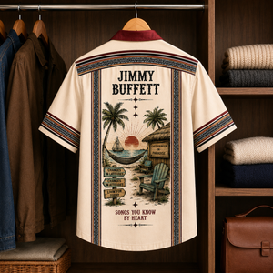 Jimmy Buffett Tropical Paradise Hawaiian Shirt Mexican Inspired Hawaiian Shirt White Version