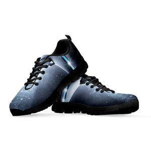 Dark Night UFO Print Black Running Shoes