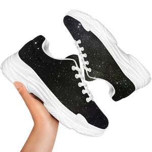 Dark Universe Galaxy Outer Space Print White Chunky Shoes