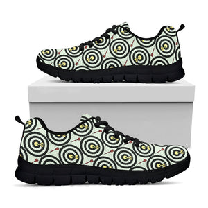 Dartboard Cartoon Pattern Print Black Running Shoes