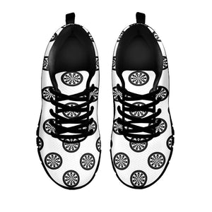 Dartboard Pattern Print Black Running Shoes