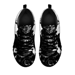 Demon Samurai Print Black Running Shoes
